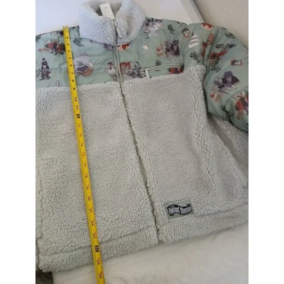 Disney Parks Haunted‎ Mansion Sherpa Puffer Women's  Jacket Plus Size 2X - Picture 13 of 16